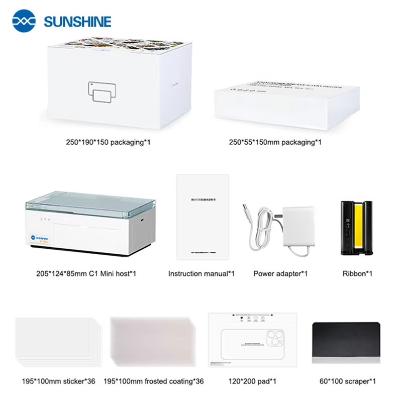 SUNSHINE C1 Mini Kolorowa druk – Screen Protector Cutter recenzja i cena